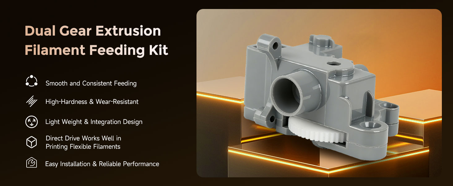Dual Gear Extrusion Filament Feeding Kit