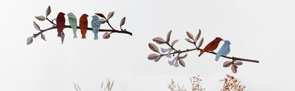metal decor birds