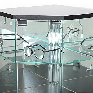 【新品未使用】ガラスコレクションケース｜フィギュア収納に最適｜2段ワイドブラック 新品未使用】ガラスコレクションケース｜フィギュア収納に最適