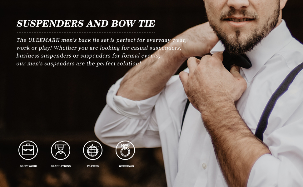Suspenders and Bow Tie Set