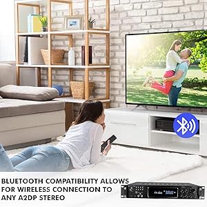 Bluetooth compatibility allows for wireless connection