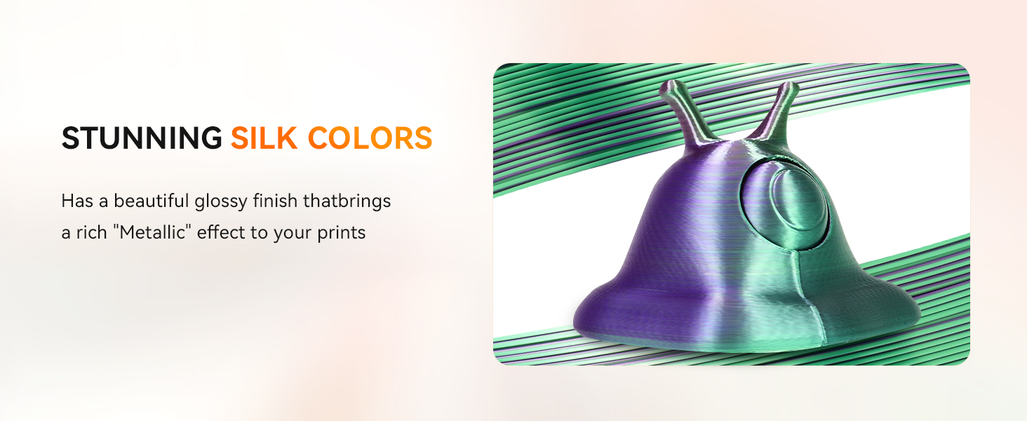 TECBEARS Silk PLA Filament, Tri Color PLA Silk Filament 1.75mm 1 kg