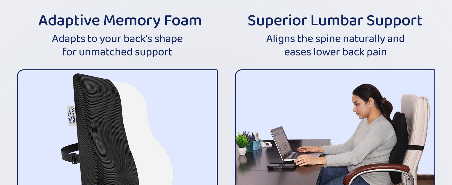 Orthopedic Lumbar Support Back Rest for Back Pain