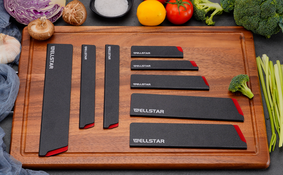 wellstar cooking knives blade cover sheath for chef bread slicing santoku paring