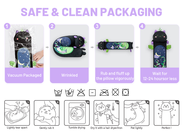 Mewaii Long Cat Plush Kawaii Body Pillow