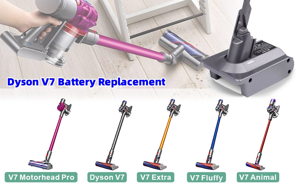 for Dyson v7 Battery Replacement,Convert for Dewalt 20V 60V Battery