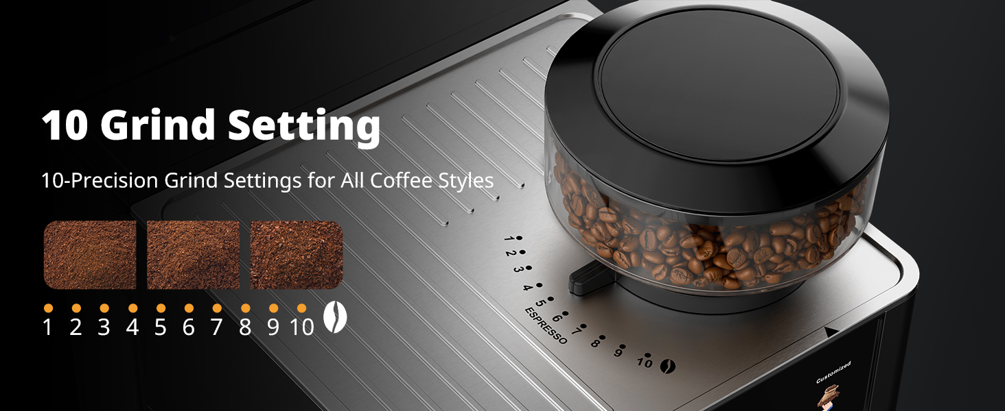 AIRMSEN Espresso Machines with Burr Grinder