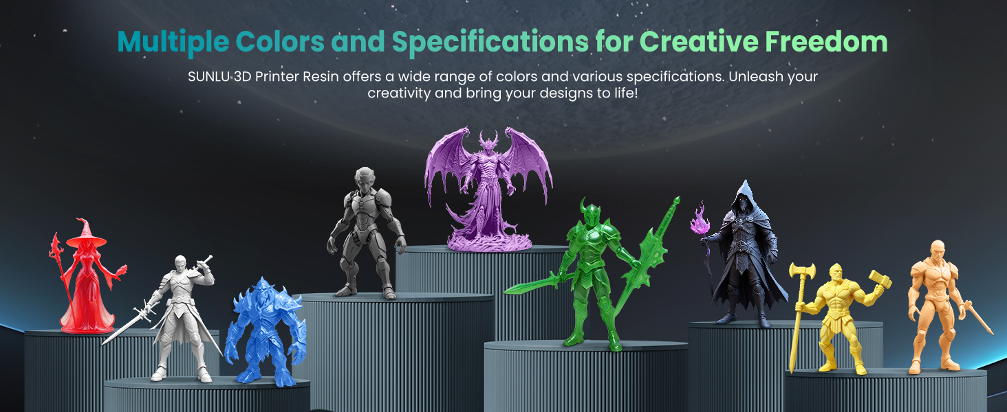 SUNLU 3D Printer Resin 3kg, Fast Curing Standard 3D Resin