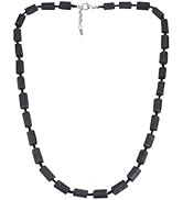 Protection Crystals Black Tourmaline Necklace for Men, HASKARE Genuine Raw Stone Crystal Necklace...