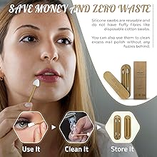 Wiederverwendbare Wattestäbchen aus bambus | Waschbare Ohrstäbchen | Ohrenstäbchen aus Bambus