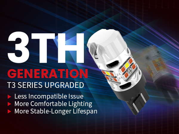 LED チェンジライト 7443 7444 CANBUS Switchback LED Turn Signal Light-CK Socket