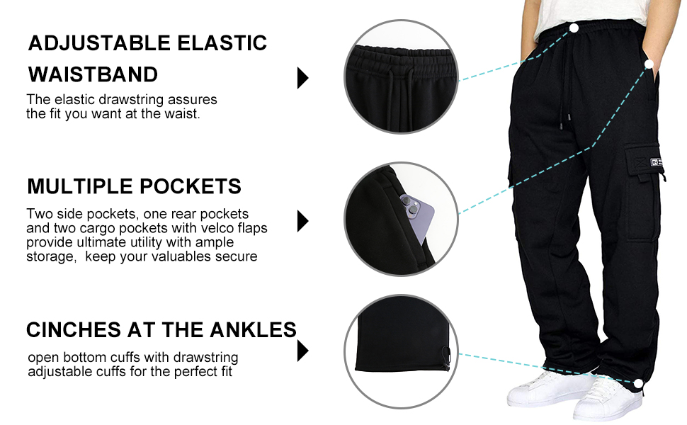 Mens Cargo Sweatpants
