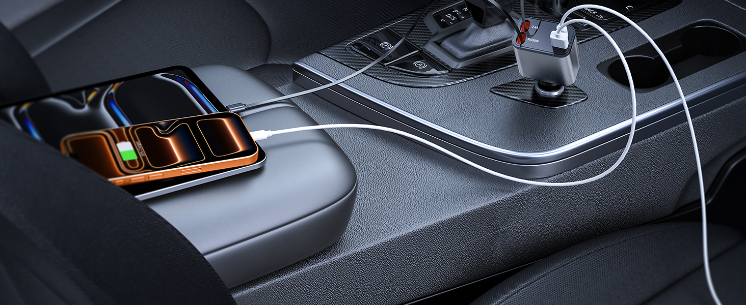 4 in 1 retractable car charger