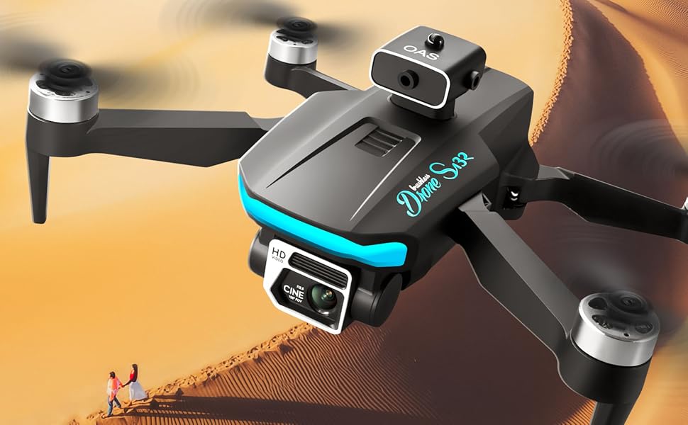 S132 Drone With Camera For Adults 4k 1080P HD Foldable Dron rc Drones Toys GPS Auto