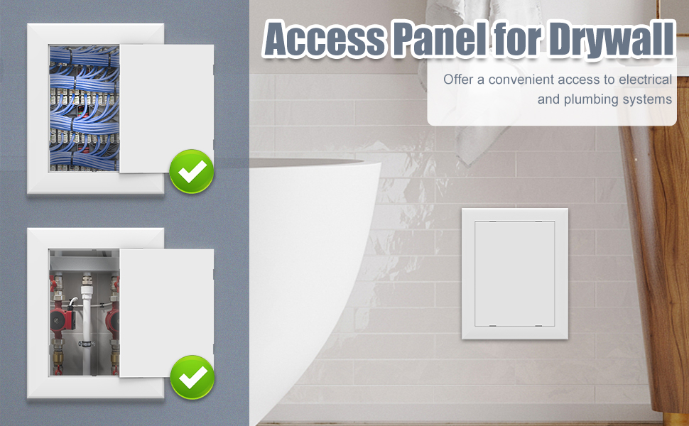 Flamorrow Access Panel for Drywall, Plumbing Access Door, 5