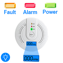 Loud 85 decibel alarm with LED Flash.