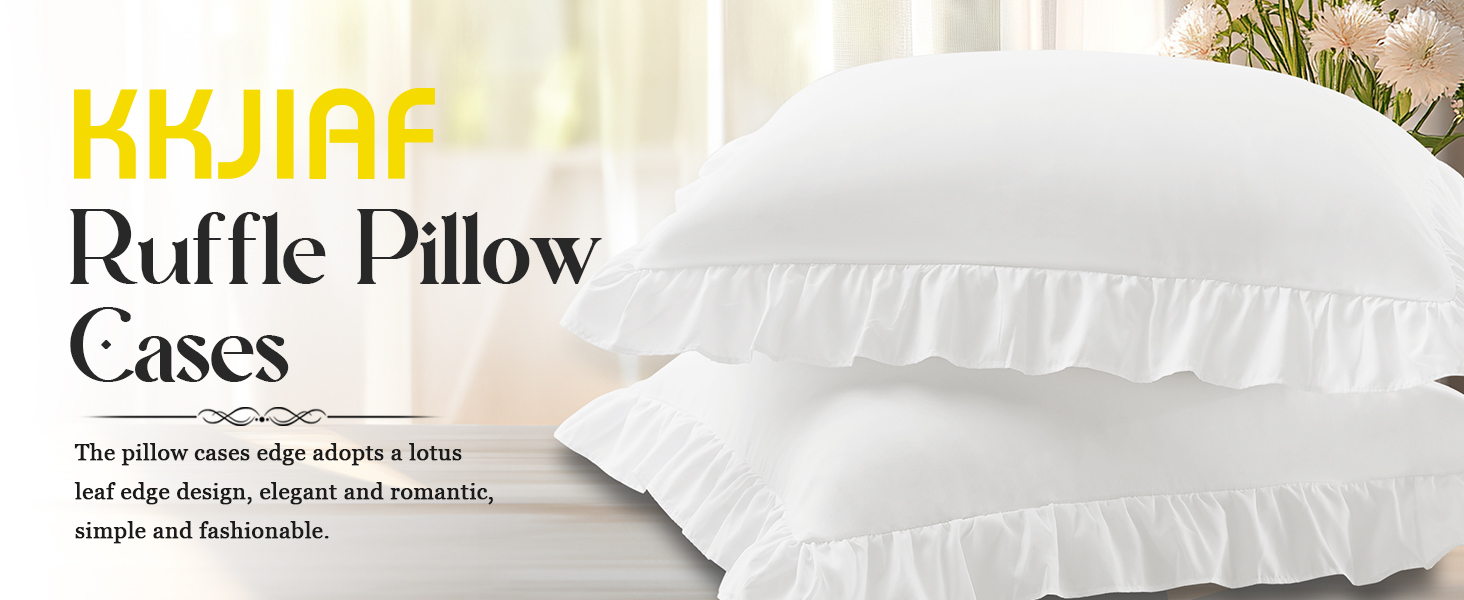 KKJIAF Ruffle Body Pillow Cases Set of 1, Ruffled Pillow