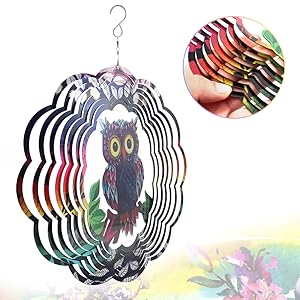 3D Owl Wind Spinner