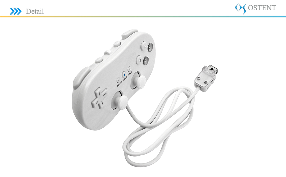 OSTENT Wired Classic Controller for Nintendo Wii Remote