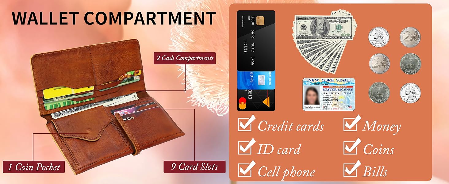 women leather wallet