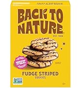 Back to Nature - Fudge Striped Cookies - Made with Quality Ingredients like Wheat Flour - Vegan a...