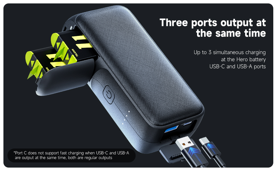 TELESIN Wireless Charging Case for Gopro 11, Dual Slot