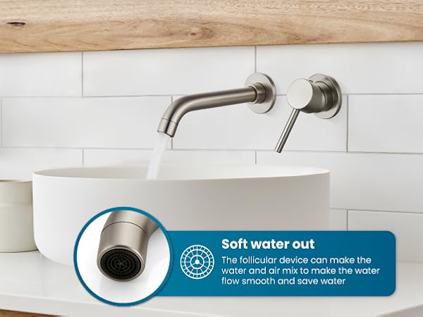 ◆naosandesu◆ Gotonovo Modern Wall Mount Bathroom Sink Faucet, Single