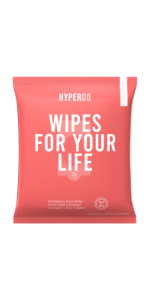 HyperGo Full-Body Rinse-Free Wipes Grapefruit