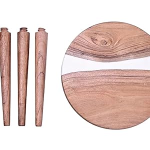 Beautiful Antique Wooden Fold-able Epoxy Side Table