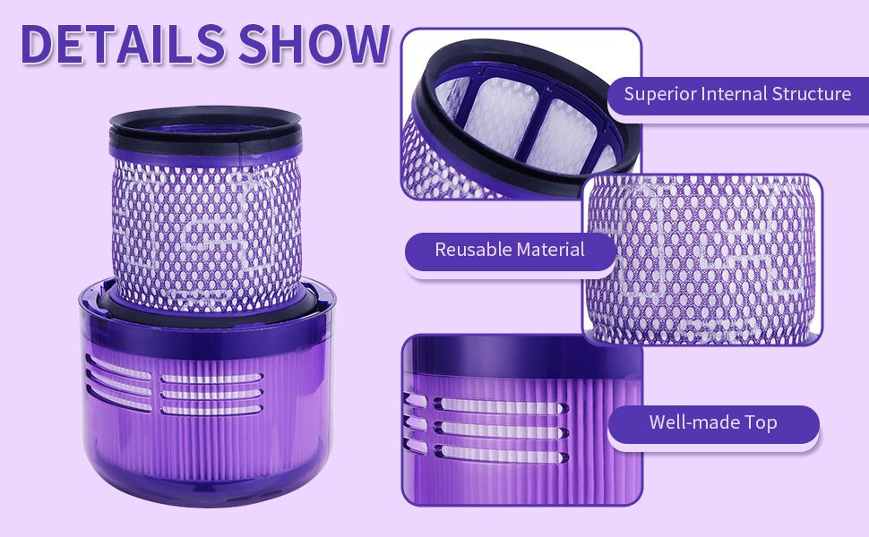 Replacements Filter for Dyson V11 Animal V15 Detect Cordless Vacuum