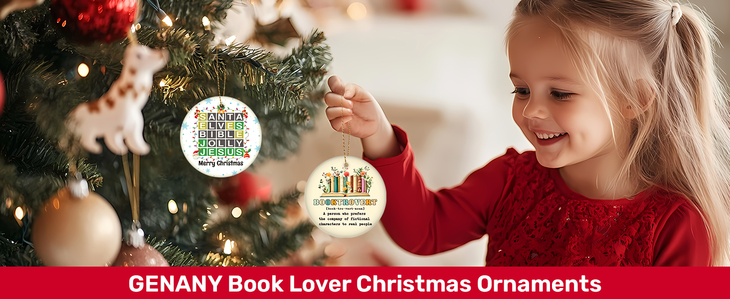 GENANY 2 Side Printed Book Dragon Wooden Christmas