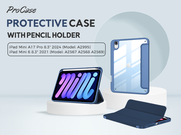 Amazon.com: ProCase Smart Case for iPad mini 7th(A17 Pro