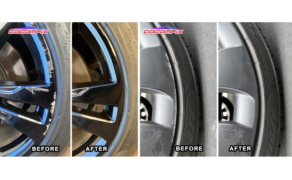 Rim Repair Kit Curb Rash, Black Rim Touch Up Paint