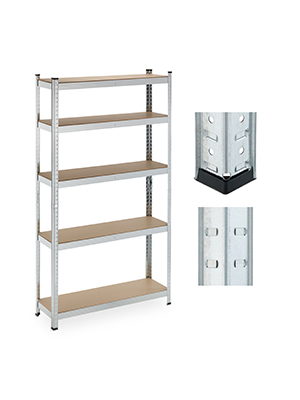 Relaxdays Stahl Lagerregal, 5 Ebenen, 500 kg Tragkraft, für Keller & Garage, Silber, HBT 180x100x30 cm 4f09303d 79cb 4396 Ba12 Efcc7a220327. CR0,0,300,400 PT0 SX300 V1