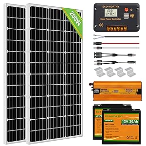 ECO-WORTHY ECOM-100W ソーラーパネル Amazon | 【Amazon限定ブランド】ECO-WORTHY 200W ソーラー