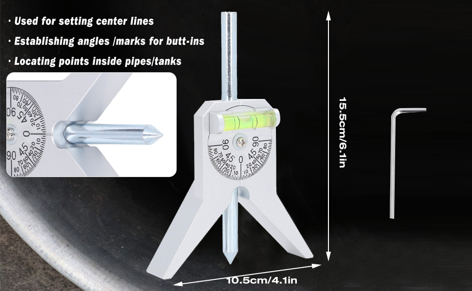 Safety Pipe Marker Centering Tool, Pipe Center Finder, Pipefitter Tools