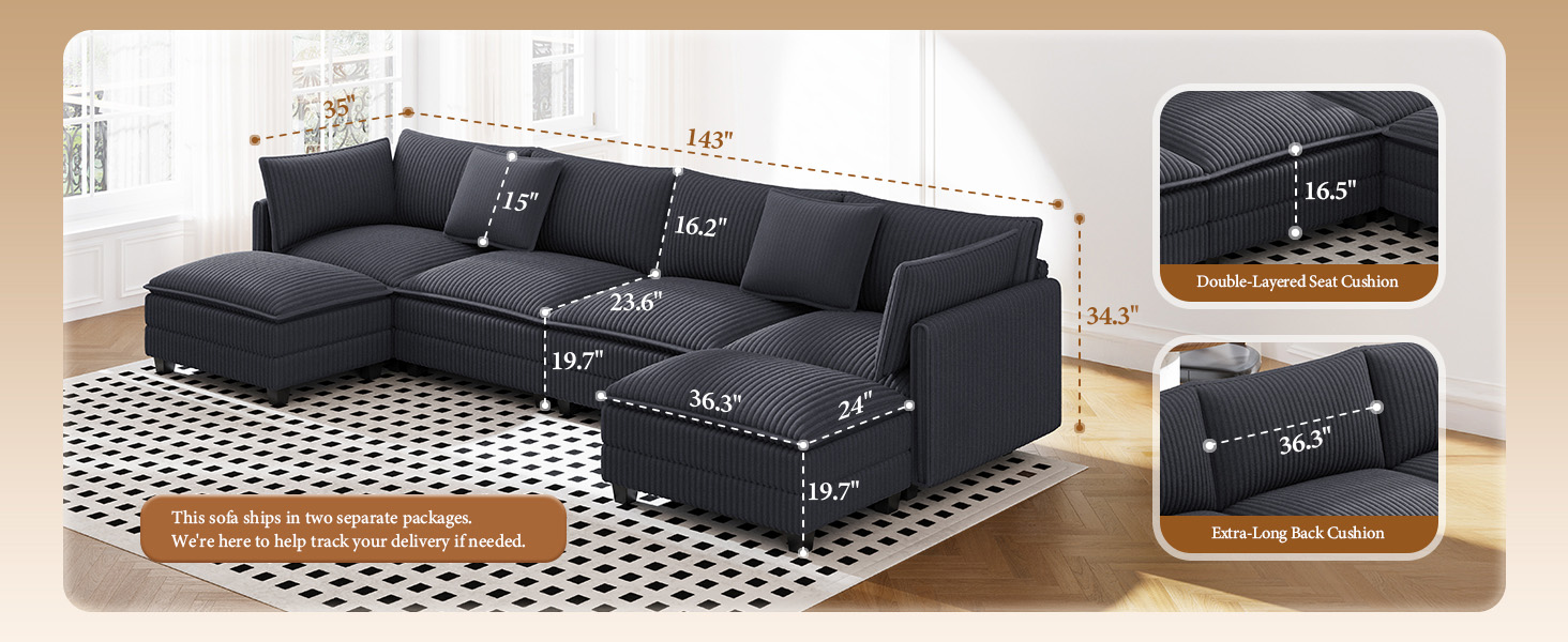 U Shaped Modular Couch Sectional