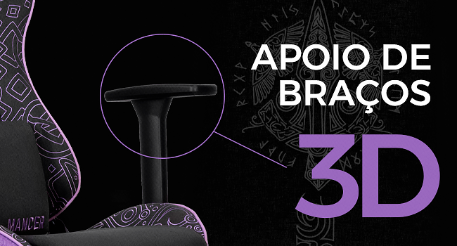 Cadeira Gamer Mancer Tyr C Preto e Roxo