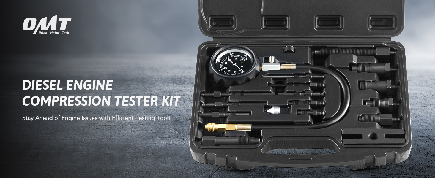 Orion Motor Tech Diesel Engine Compression Tester, 18pc