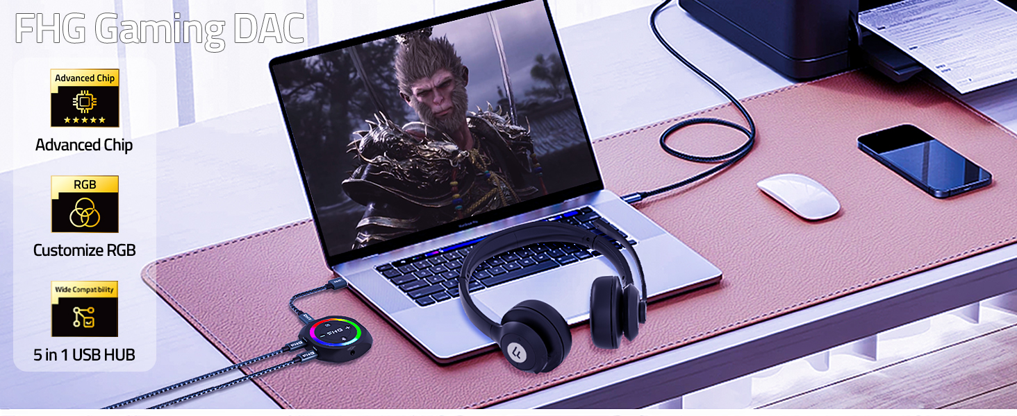 FHG Bluetooth dongle for PC, Bluetooth Transmitter with USB