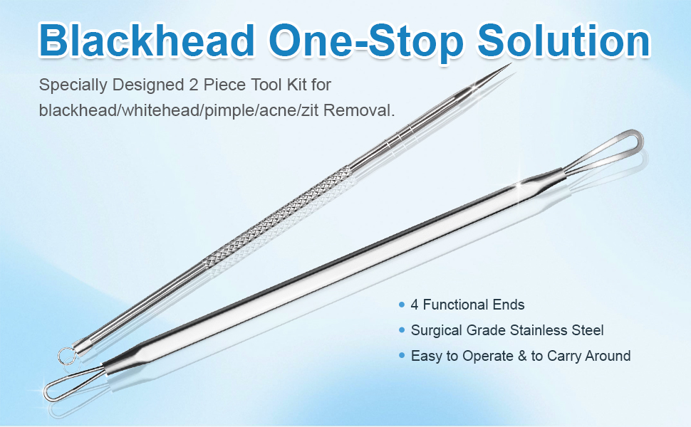 Pimple Popper Tool Kit Blackhead Extractor Blackhead Remover Tools Pimple Extractor Pore Extractor