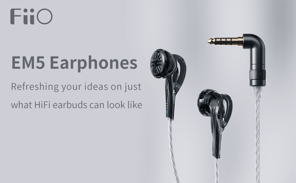 FiiO EM5 Hi-Res Earphones,Beryllium-Coated 1DD Earbuds