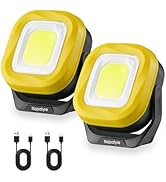 Napatyre LED Rechargeable Work Light,1000 Lumens Magnetic Work Light with 180° Rotate 4 Modes, Po...
