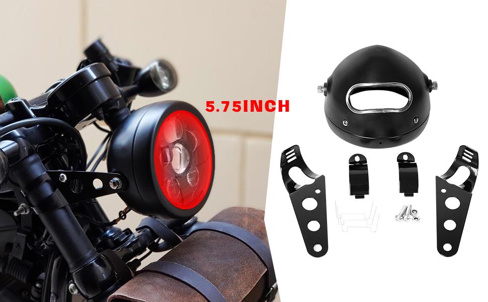 5.75インチ LEDヘッドライト シェル付き Amazon | Chelhead 5.75インチ LED ヘッドライト用シェル
