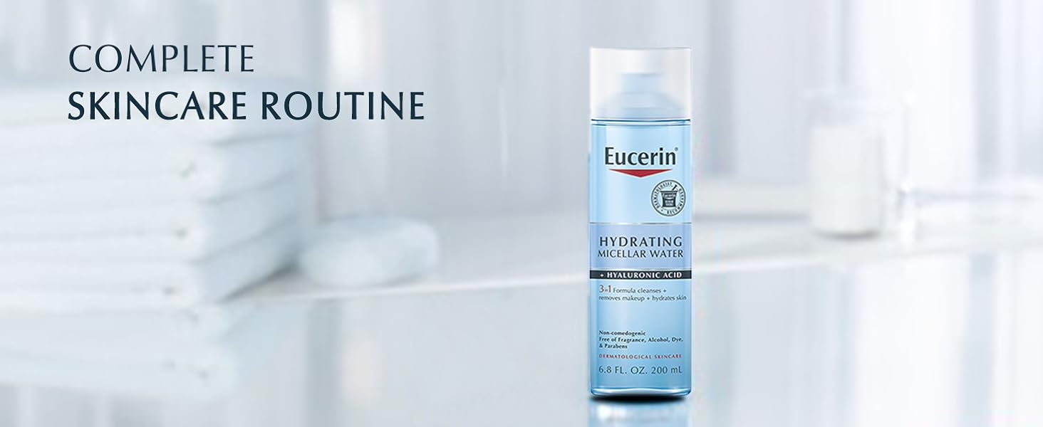 Complete Skincare Routine - Cleanse with Eucerin Hydrating Micellar Water