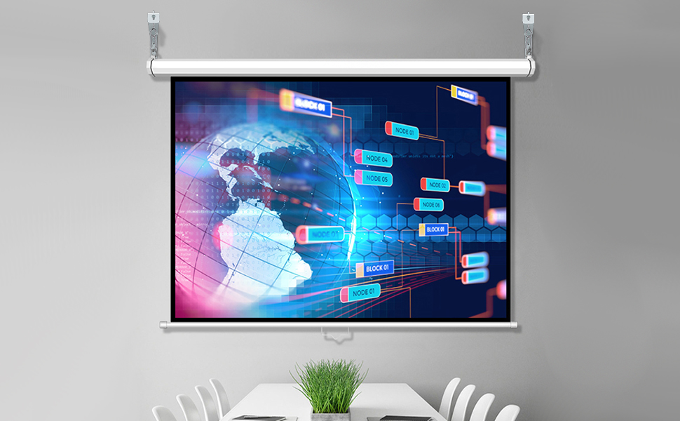 suptek Universal Projector Screen Wall Mount LBrackets