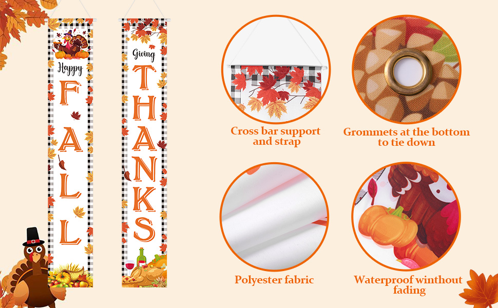 HOMDAILY Fall Decorations Outdoor, Thanksgiving Front Porch