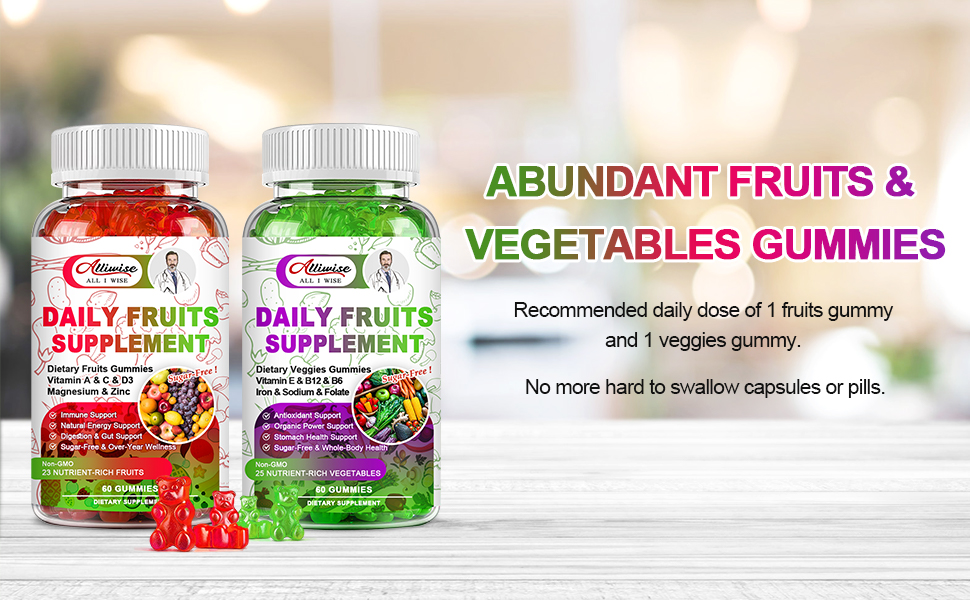 ABUNDANT & NATURAL FRUITS VEGETABLES GUMMIES
