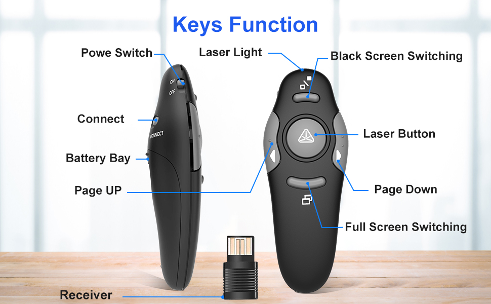 Wireless Presenter Remote Presentation Clickers Office