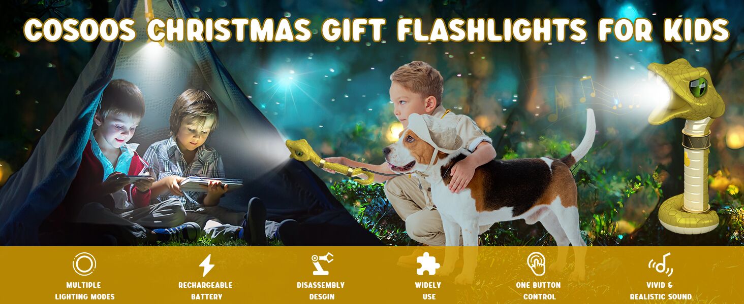 Christmas stocking stuffers for kids ages 6-12 bright light spoof joke toy flashlight kid
